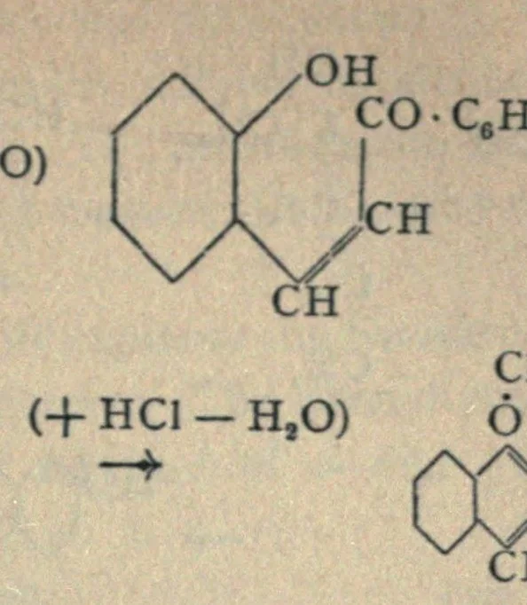 An illustration from Synthetic colouring matters; dyestuffs derived from pyridine, quinoline, acridine and xanthene, 1922, leaf 245