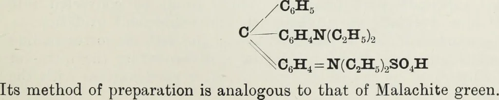 An illustration from The synthetic dyestuffs : and the intermediate products from which they are derived, 1905, leaf 98