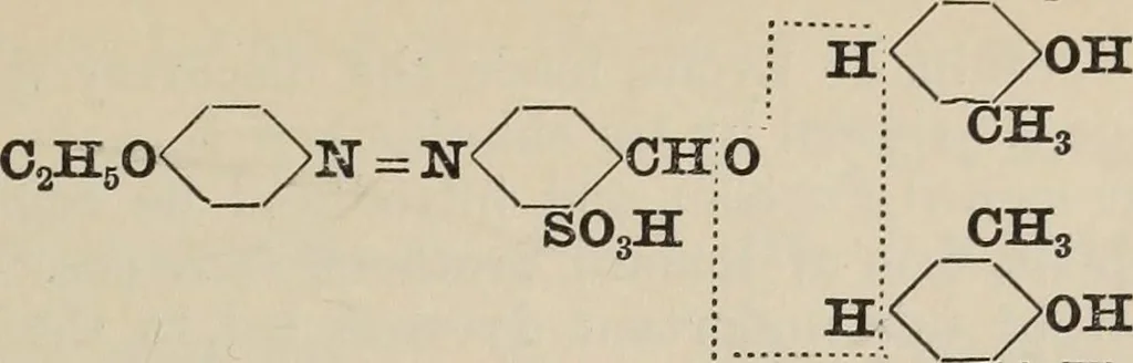 An illustration from The synthetic dyestuffs and the intermediate products from which they are derived, 1920, leaf 108
