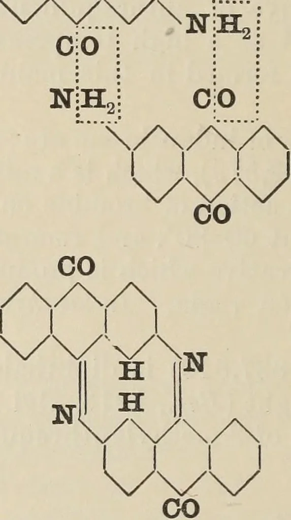 An illustration from The synthetic dyestuffs and the intermediate products from which they are derived, 1920, leaf 157