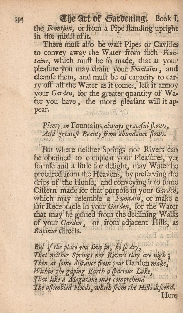 An illustration from Systema horti-culturæ, or, The art of gardening : in three books ... : illustrated with sculptures, representing the form of gardens, according to the newest models, 1688, leaf 68
