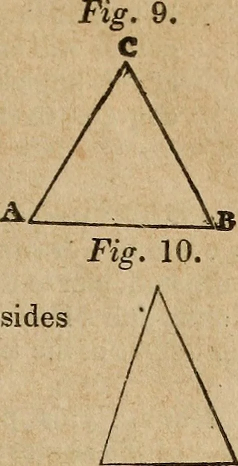 An illustration from A system of geometry and trigonometry : with a treatise on surveying ... in which, also, the principles of rectangular surveying ... are fully explained: with a complete series of mathematical tables, and the necessary explanations, 1830, leaf 16