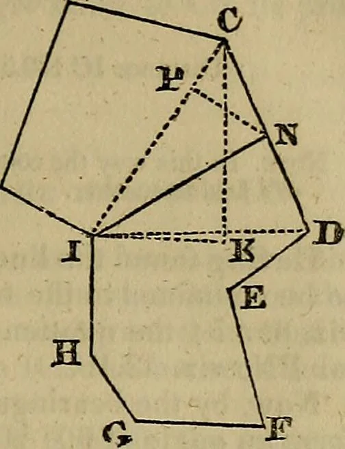 An illustration from A system of geometry and trigonometry, with a treatise on surveying; in which the principles of rectangular surveying, without plotting, are explained, 1835, leaf 78