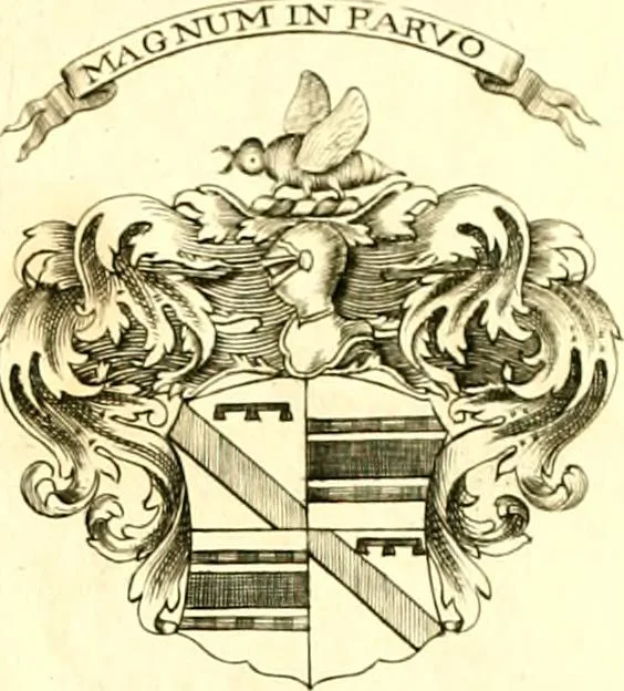 An illustration from A system of heraldry : speculative and practical : with the true art of blazon, according to the most approved heralds in Europe : illustrated with suitable examples of armorial figures, and achievements of the most considerable surnames and families in Scotland, &c. : together with historical and genealogical memorials relative thereto, 1804, leaf 704