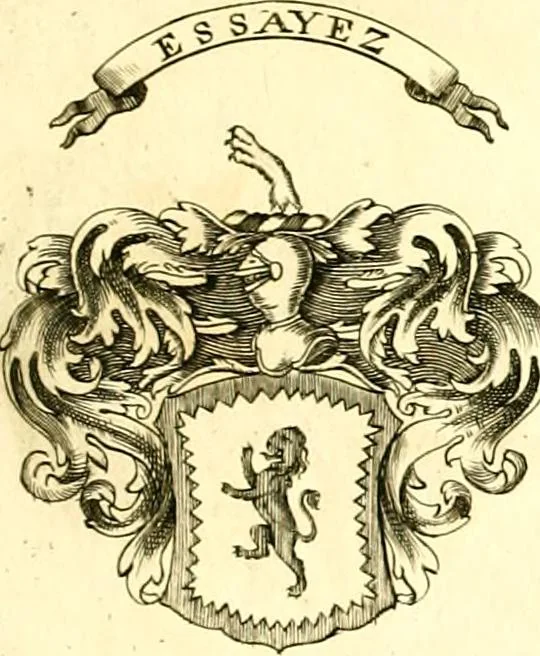 An illustration from A system of heraldry : speculative and practical : with the true art of blazon, according to the most approved heralds in Europe : illustrated with suitable examples of armorial figures, and achievements of the most considerable surnames and families in Scotland, &c. : together with historical and genealogical memorials relative thereto, 1804, leaf 704