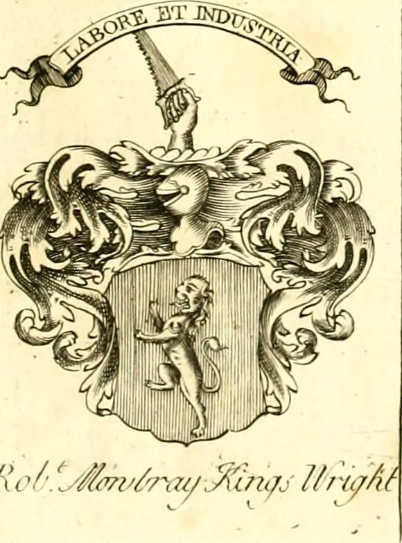 An illustration from A system of heraldry : speculative and practical : with the true art of blazon, according to the most approved heralds in Europe : illustrated with suitable examples of armorial figures, and achievements of the most considerable surnames and families in Scotland, &c. : together with historical and genealogical memorials relative thereto, 1804, leaf 704