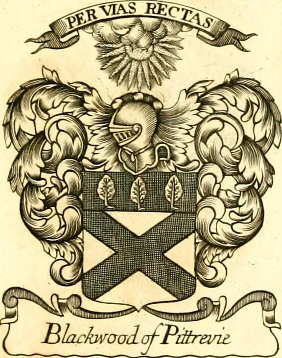 An illustration from A system of heraldry : speculative and practical : with the true art of blazon, according to the most approved heralds in Europe : illustrated with suitable examples of armorial figures, and achievements of the most considerable surnames and families in Scotland, &c. : together with historical and genealogical memorials relative thereto, 1804, leaf 708