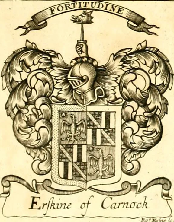An illustration from A system of heraldry : speculative and practical : with the true art of blazon, according to the most approved heralds in Europe : illustrated with suitable examples of armorial figures, and achievements of the most considerable surnames and families in Scotland, &c. : together with historical and genealogical memorials relative thereto, 1804, leaf 708