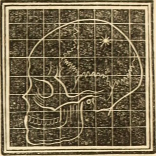 An illustration from A system of phrenology, 1839, leaf 598