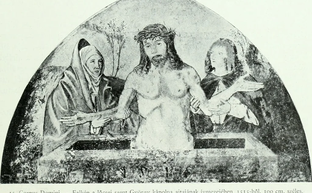An illustration from Szepesvármegye müvészeti emlékei. A Müemlékek Országos Bizottsága támogatásával kiadja a Szepesvármegyei Történelmi Társulat; szerk. Vajdovszky János, 1905, leaf 144