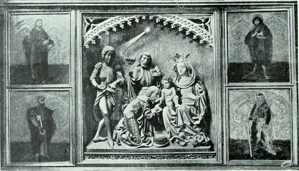 An illustration from Szepesvármegye müvészeti emlékei. A Müemlékek Országos Bizottsága támogatásával kiadja a Szepesvármegyei Történelmi Társulat; szerk. Vajdovszky János, 1905, leaf 189