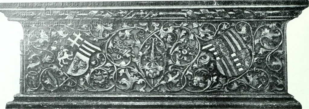 An illustration from Szepesvármegye müvészeti emlékei. A Müemlékek Országos Bizottsága támogatásával kiadja a Szepesvármegyei Történelmi Társulat; szerk. Vajdovszky János, 1905, leaf 201