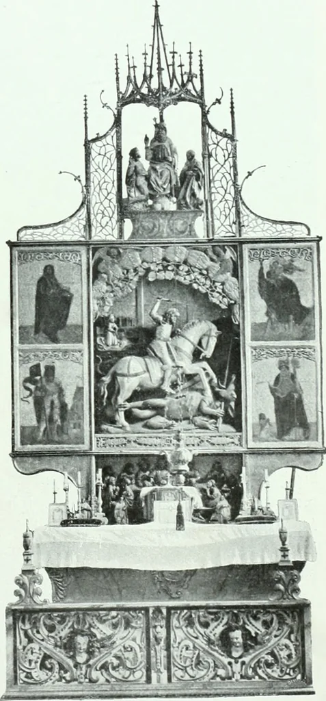 An illustration from Szepesvármegye müvészeti emlékei. A Müemlékek Országos Bizottsága támogatásával kiadja a Szepesvármegyei Történelmi Társulat; szerk. Vajdovszky János, 1905, leaf 234