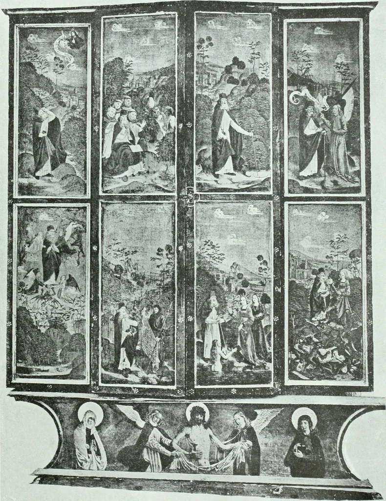 An illustration from Szepesvármegye müvészeti emlékei. A Müemlékek Országos Bizottsága támogatásával kiadja a Szepesvármegyei Történelmi Társulat; szerk. Vajdovszky János, 1905, leaf 240