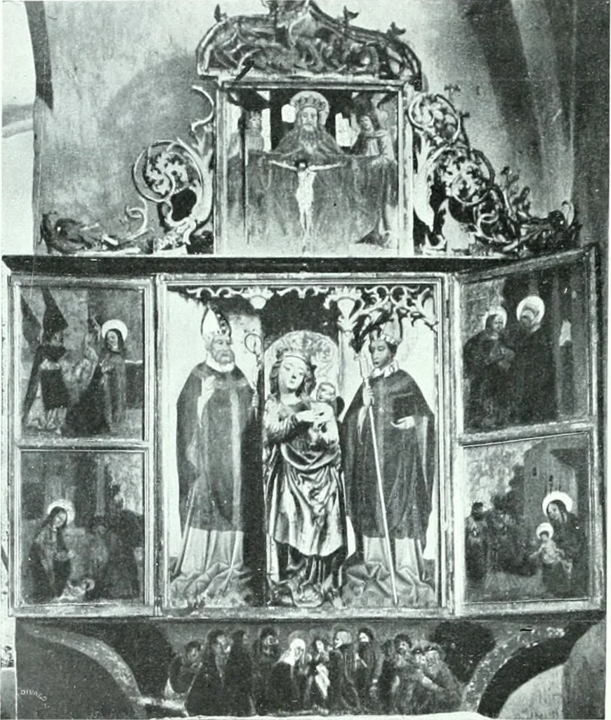 An illustration from Szepesvármegye müvészeti emlékei. A Müemlékek Országos Bizottsága támogatásával kiadja a Szepesvármegyei Történelmi Társulat; szerk. Vajdovszky János, 1905, leaf 243