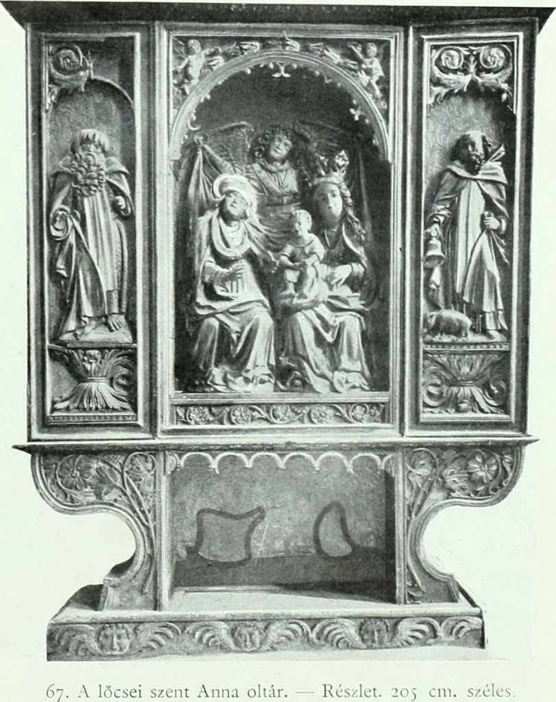 An illustration from Szepesvármegye müvészeti emlékei. A Müemlékek Országos Bizottsága támogatásával kiadja a Szepesvármegyei Történelmi Társulat; szerk. Vajdovszky János, 1905, leaf 244