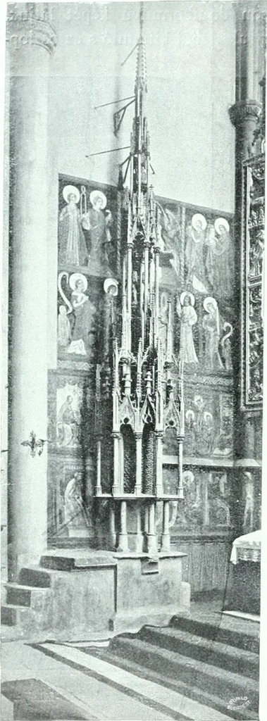 An illustration from Szepesvármegye müvészeti emlékei. A Müemlékek Országos Bizottsága támogatásával kiadja a Szepesvármegyei Történelmi Társulat; szerk. Vajdovszky János, 1905, leaf 37