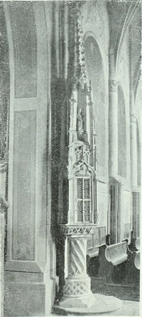 An illustration from Szepesvármegye müvészeti emlékei. A Müemlékek Országos Bizottsága támogatásával kiadja a Szepesvármegyei Történelmi Társulat; szerk. Vajdovszky János, 1905, leaf 56