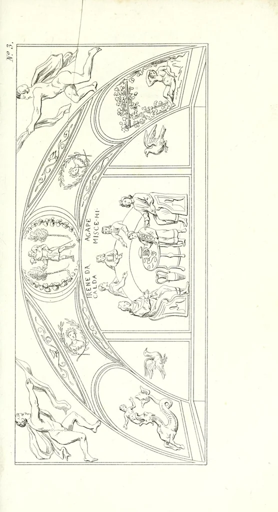 An illustration from Tableau des catacombes de Rome, ou l'on donne la description de ces cimetières sacrés, avec l'indication des principaux monuments d'antiquité chrétienne, en peinture et en sculpture, et celle des autres objets qu'on en a retirés, 1853, leaf 329