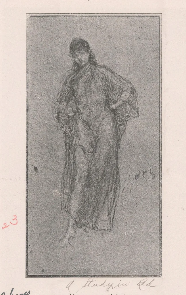 An illustration from Tableau, pastels, dessins, pointes sèches par J. MacNeill Whistler [catalogue de vente], 1903, leaf 16