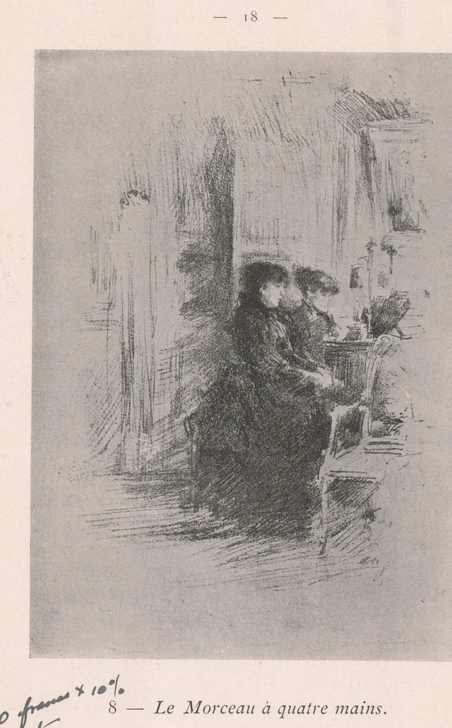 An illustration from Tableau, pastels, dessins, pointes sèches par J. MacNeill Whistler [catalogue de vente], 1903, leaf 20