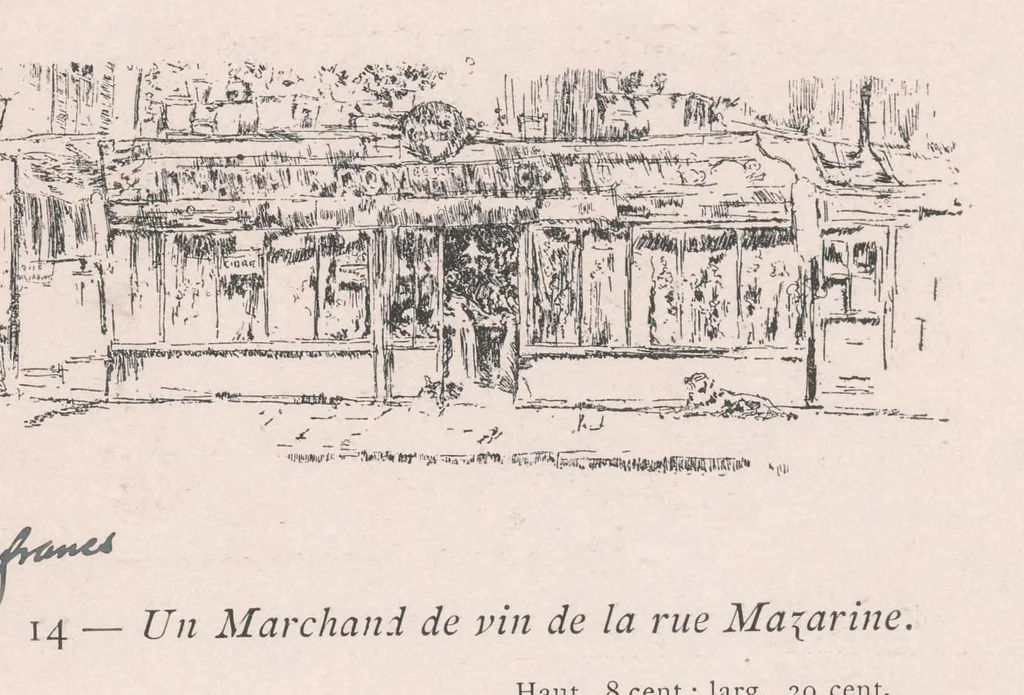 An illustration from Tableau, pastels, dessins, pointes sèches par J. MacNeill Whistler [catalogue de vente], 1903, leaf 25