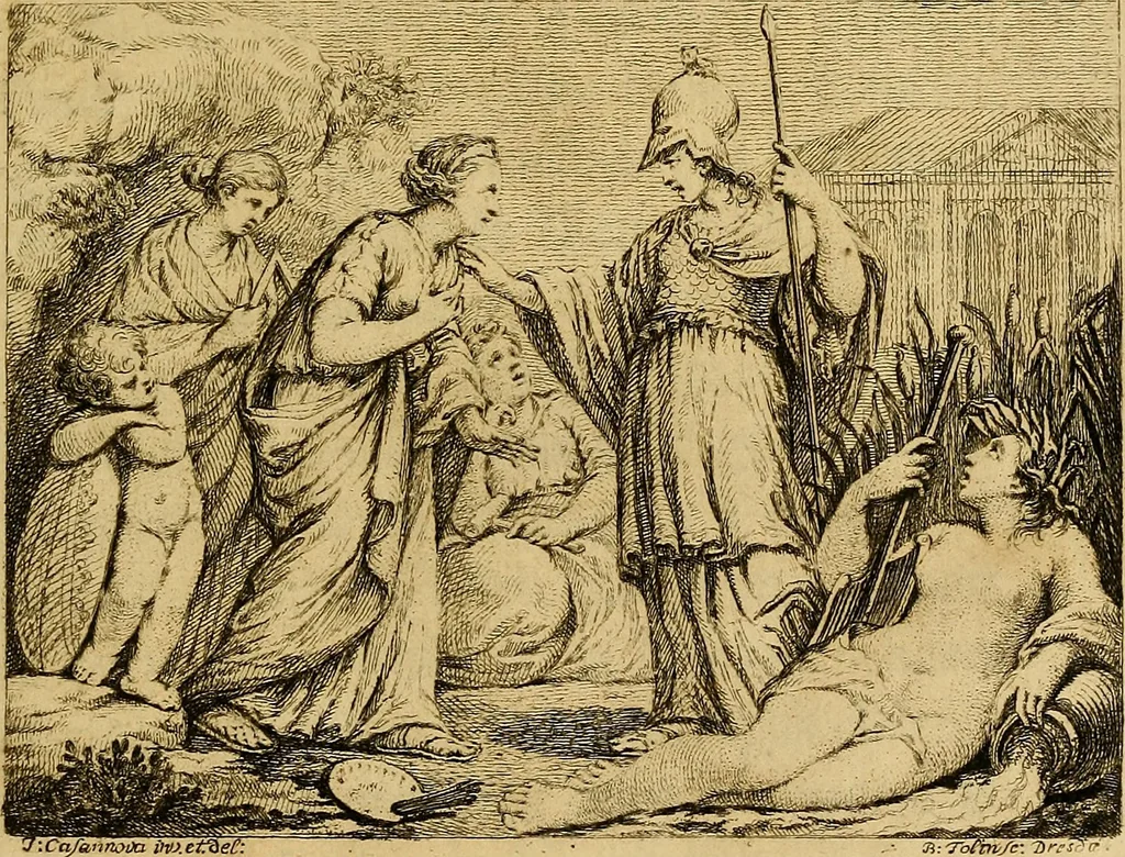 An illustration from Catalogue des tableaux de la Galerie électorale à Dresde, 1765, leaf 4