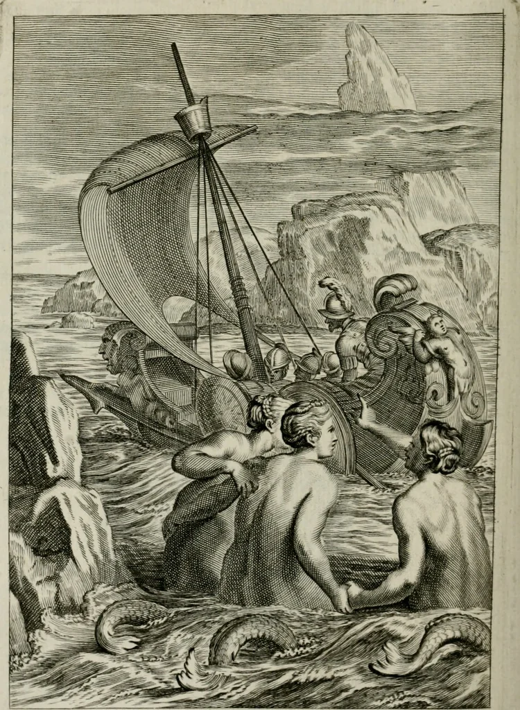 An illustration from Tableaux du temple des muses : tirez du cabinet de feu Mr. Favereau, conseiller du roy en sa Cour des Aydes, & gravez en tailles-douces par les meilleurs maistres de son temps, pour representer les vertus & les vices, sur les plus illustres fables de l'antiquité : avec les descriptions, remarques & annotations, 1676, leaf 337