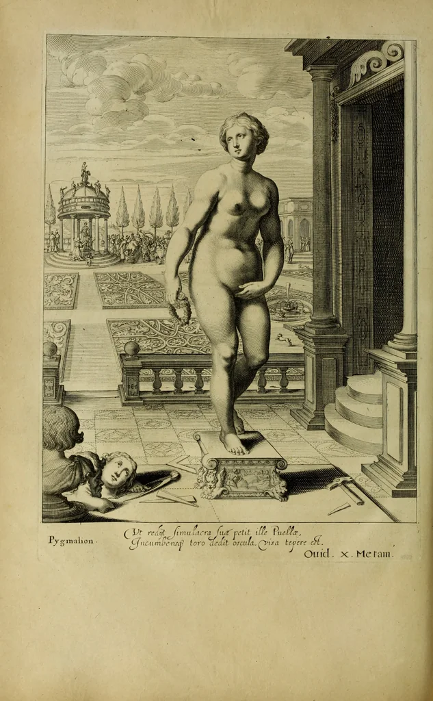 An illustration from Tableaux du temple des muses : tirez du cabinet de feu Mr. Favereau, conseiller du roy en sa cour des Aydes & grauez en tailles-douces par les meilleurs maistr s de son temps pour representer les vertus & les vices sur les plus illustres fables de l'antiquité, 1655, leaf 203