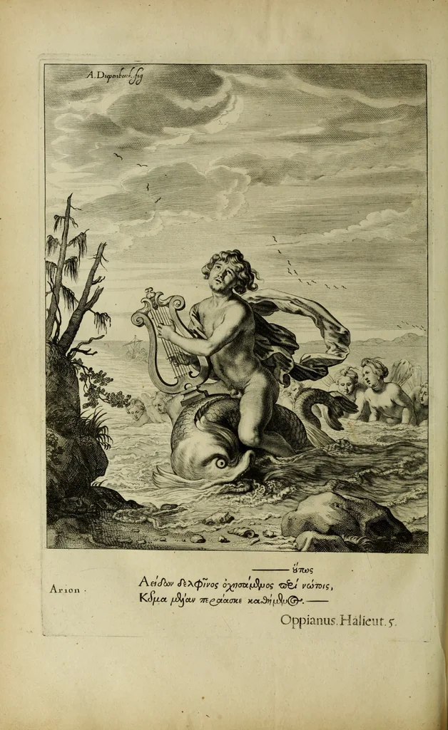 An illustration from Tableaux du temple des muses : tirez du cabinet de feu Mr. Favereau, conseiller du roy en sa cour des Aydes & grauez en tailles-douces par les meilleurs maistr s de son temps pour representer les vertus & les vices sur les plus illustres fables de l'antiquité, 1655, leaf 403