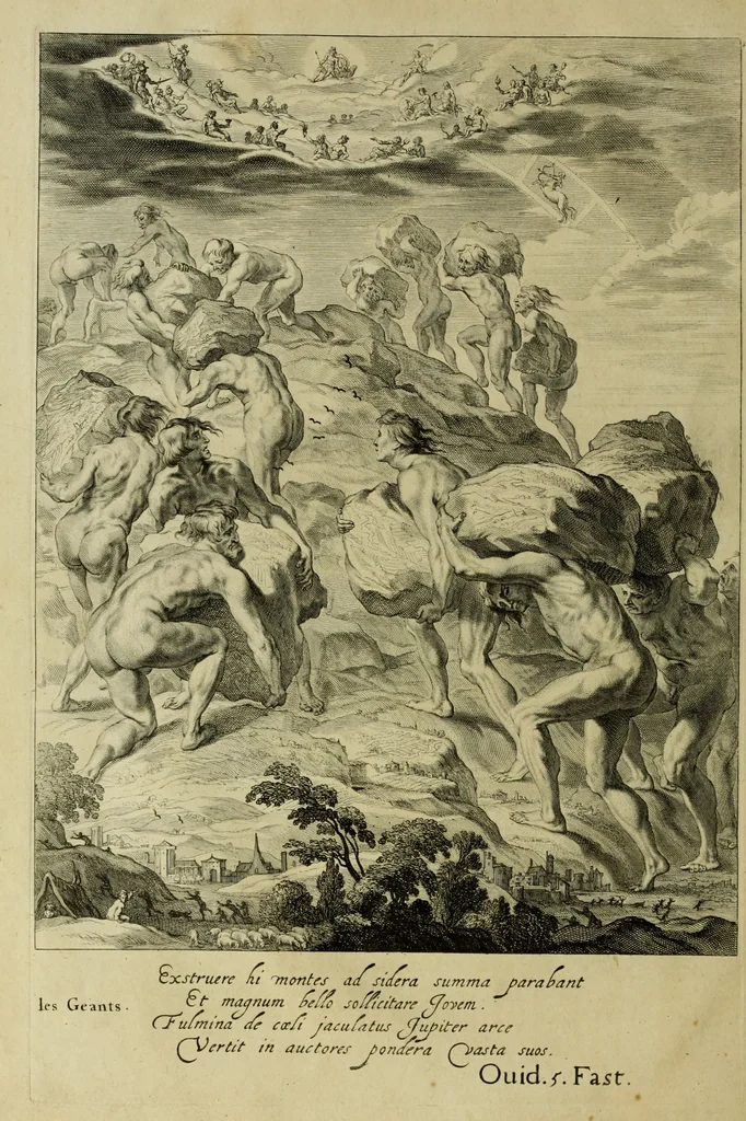 An illustration from Tableaux du temple des muses : tirez du cabinet de feu Mr. Favereau, conseiller du roy en sa cour des Aydes & grauez en tailles-douces par les meilleurs maistr s de son temps pour representer les vertus & les vices sur les plus illustres fables de l'antiquité, 1655, leaf 43
