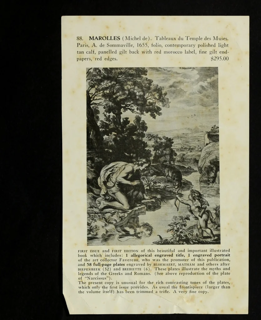 An illustration from Tableaux du temple des muses : tirez du cabinet de feu Mr. Favereau, conseiller du roy en sa cour des Aydes & grauez en tailles-douces par les meilleurs maistr s de son temps pour representer les vertus & les vices sur les plus illustres fables de l'antiquité, 1655, leaf 638