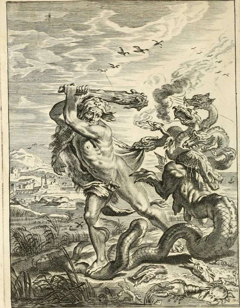 An illustration from Tableaux du temple des muses : tirez du cabinet de feu mr. Favereau...gravez en tailles-douces par les meilleurs maistres de son temps, pour representer les vertus & les vices, sur les plus illustres fables de l'antiquité, 1676, leaf 247