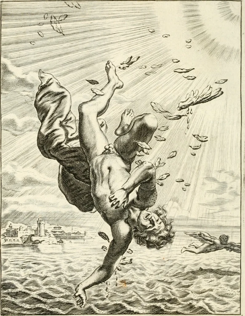 An illustration from Tableaux du temple des muses : tirez du cabinet de feu mr. Favereau...gravez en tailles-douces par les meilleurs maistres de son temps, pour representer les vertus & les vices, sur les plus illustres fables de l'antiquité, 1676, leaf 357