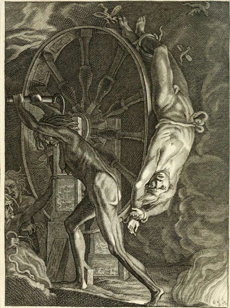 An illustration from Tableaux du temple des muses : tirez du cabinet de feu mr. Favereau...gravez en tailles-douces par les meilleurs maistres de son temps, pour representer les vertus & les vices, sur les plus illustres fables de l'antiquité, 1676, leaf 567