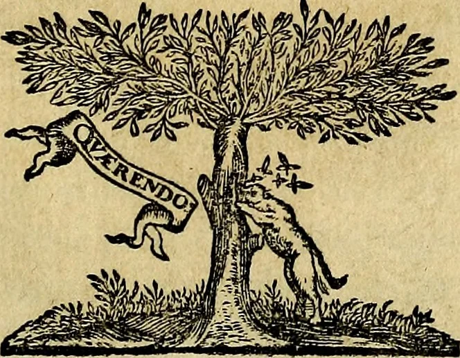 An illustration from Tableaux du temple des muses : tirez du cabinet de feu mr. Favereau...gravez en tailles-douces par les meilleurs maistres de son temps, pour representer les vertus & les vices, sur les plus illustres fables de l'antiquité, 1676, leaf 8