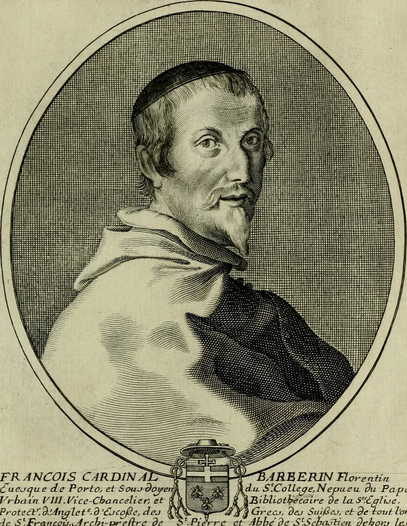 An illustration from Tableaux historiques, ou sont grauez les illustres francois et estrangers de l'un et de l'autre sexe : remarquables par leur naissance et leur fortune, doctrine, pieté, charges et emplois, auec les éloges sommaires contenans leurs noms et leurs qualitez, leurs peres et leurs meres, leurs aages, leurs mariages, les plus belles actions de leur vie et leurs armes blasonnées, 1662, leaf 212