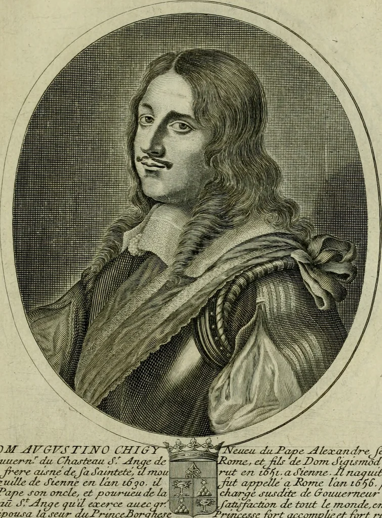 An illustration from Tableaux historiques, ou sont grauez les illustres francois et estrangers de l'un et de l'autre sexe : remarquables par leur naissance et leur fortune, doctrine, pieté, charges et emplois, auec les éloges sommaires contenans leurs noms et leurs qualitez, leurs peres et leurs meres, leurs aages, leurs mariages, les plus belles actions de leur vie et leurs armes blasonnées, 1662, leaf 224
