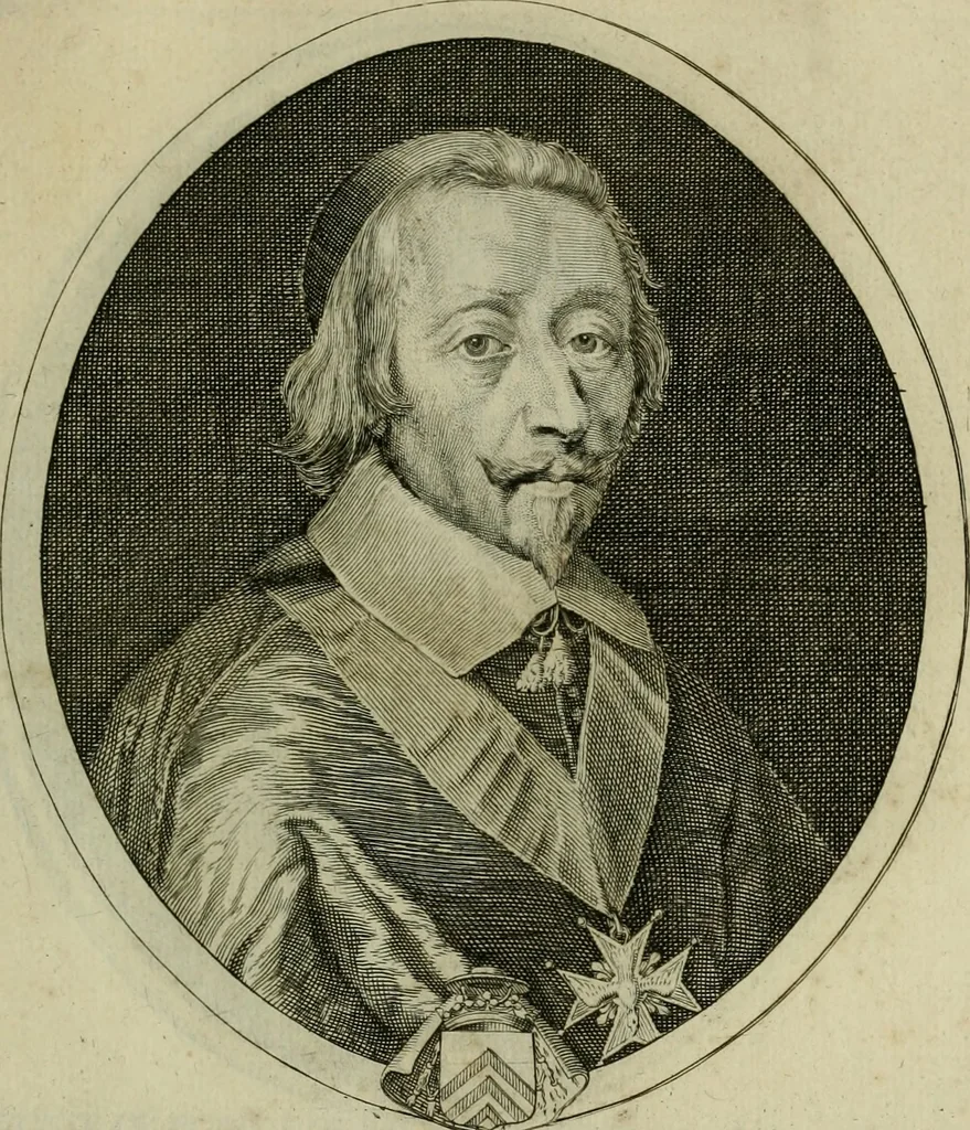 An illustration from Tableaux historiques, ou sont grauez les illustres francois et estrangers de l'un et de l'autre sexe : remarquables par leur naissance et leur fortune, doctrine, pieté, charges et emplois, auec les éloges sommaires contenans leurs noms et leurs qualitez, leurs peres et leurs meres, leurs aages, leurs mariages, les plus belles actions de leur vie et leurs armes blasonnées, 1662, leaf 230