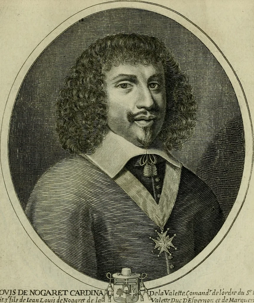 An illustration from Tableaux historiques, ou sont grauez les illustres francois et estrangers de l'un et de l'autre sexe : remarquables par leur naissance et leur fortune, doctrine, pieté, charges et emplois, auec les éloges sommaires contenans leurs noms et leurs qualitez, leurs peres et leurs meres, leurs aages, leurs mariages, les plus belles actions de leur vie et leurs armes blasonnées, 1662, leaf 248