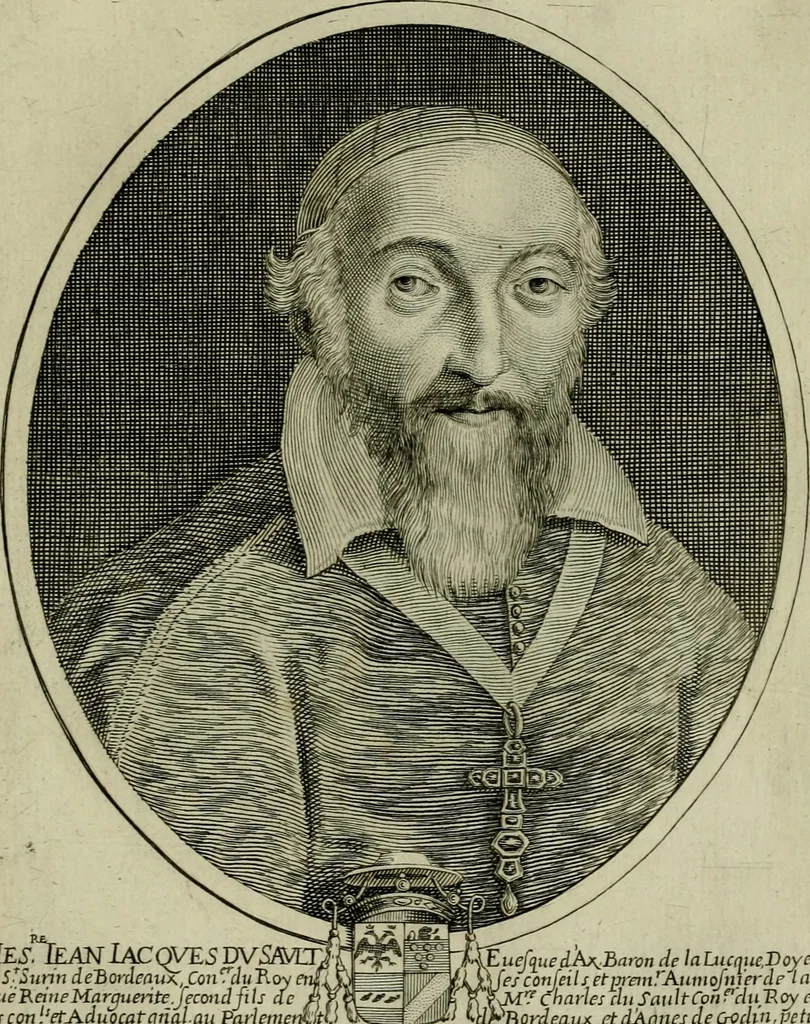 An illustration from Tableaux historiques, ou sont grauez les illustres francois et estrangers de l'un et de l'autre sexe : remarquables par leur naissance et leur fortune, doctrine, pieté, charges et emplois, auec les éloges sommaires contenans leurs noms et leurs qualitez, leurs peres et leurs meres, leurs aages, leurs mariages, les plus belles actions de leur vie et leurs armes blasonnées, 1662, leaf 252