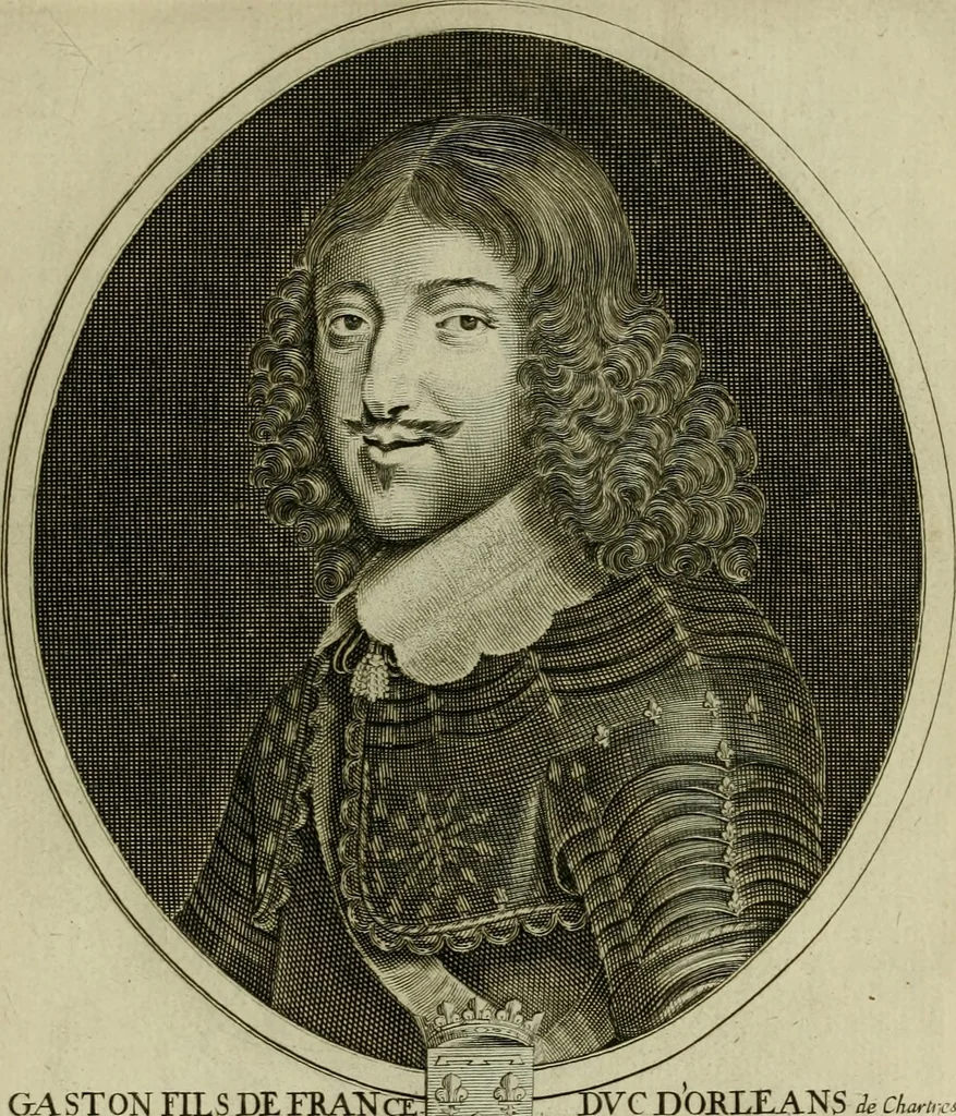 An illustration from Tableaux historiques, ou sont grauez les illustres francois et estrangers de l'un et de l'autre sexe : remarquables par leur naissance et leur fortune, doctrine, pieté, charges et emplois, auec les éloges sommaires contenans leurs noms et leurs qualitez, leurs peres et leurs meres, leurs aages, leurs mariages, les plus belles actions de leur vie et leurs armes blasonnées, 1662, leaf 28