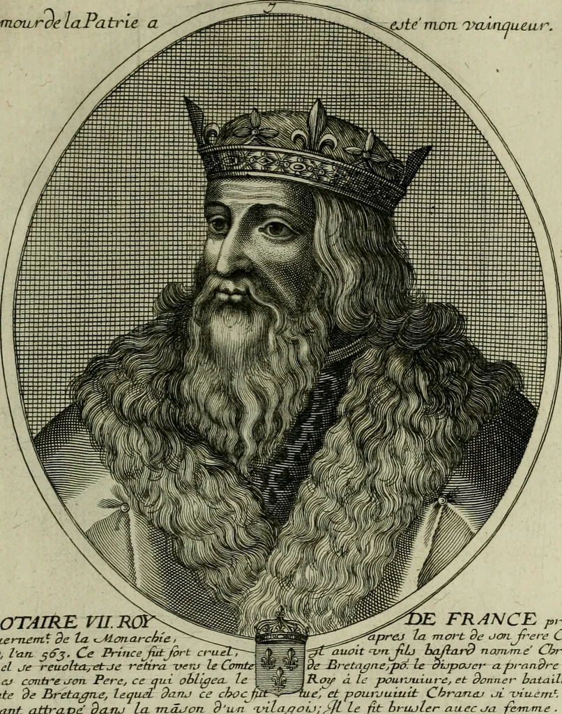 An illustration from Tableaux historiques, ou sont grauez les illustres francois et estrangers de l'un et de l'autre sexe : remarquables par leur naissance et leur fortune, doctrine, pieté, charges et emplois, auec les éloges sommaires contenans leurs noms et leurs qualitez, leurs peres et leurs meres, leurs aages, leurs mariages, les plus belles actions de leur vie et leurs armes blasonnées, 1662, leaf 342