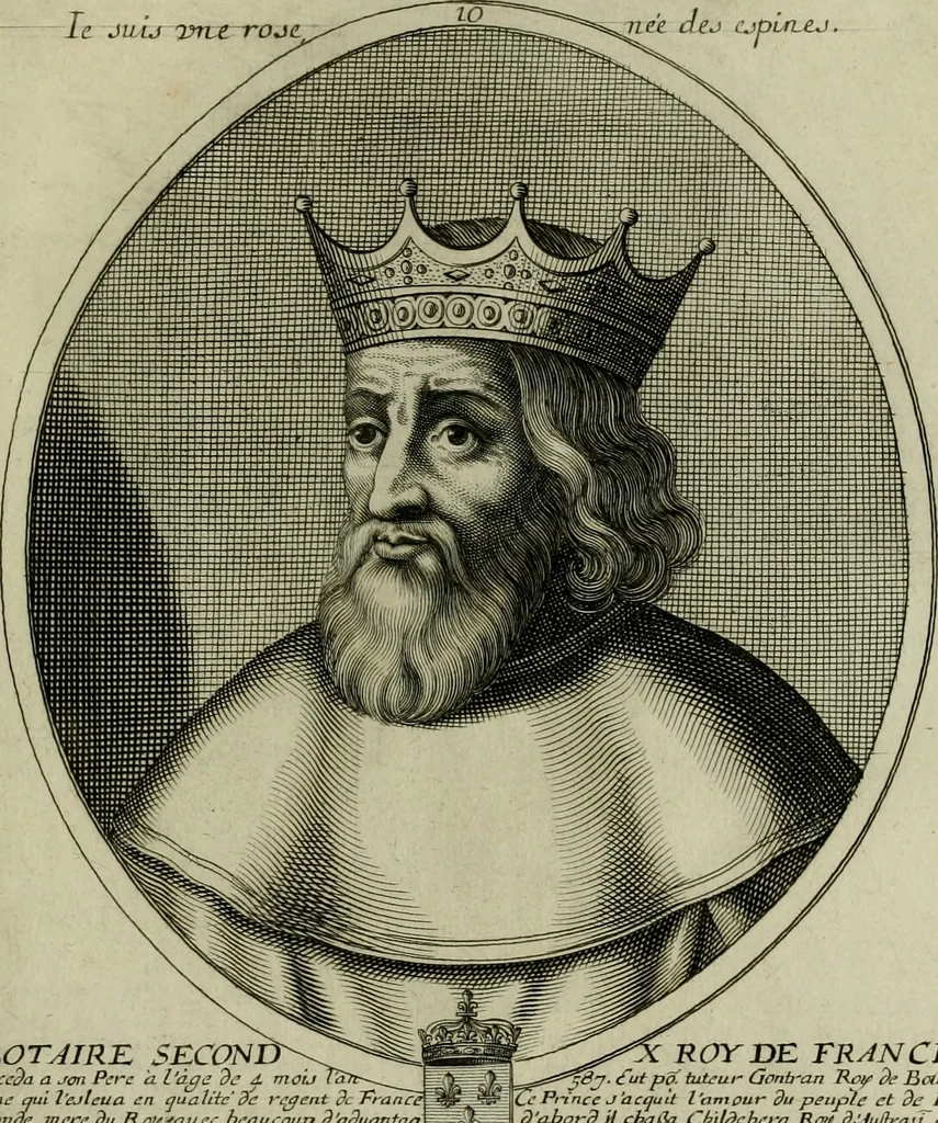 An illustration from Tableaux historiques, ou sont grauez les illustres francois et estrangers de l'un et de l'autre sexe : remarquables par leur naissance et leur fortune, doctrine, pieté, charges et emplois, auec les éloges sommaires contenans leurs noms et leurs qualitez, leurs peres et leurs meres, leurs aages, leurs mariages, les plus belles actions de leur vie et leurs armes blasonnées, 1662, leaf 348