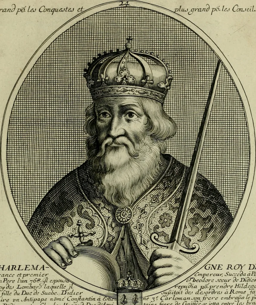 An illustration from Tableaux historiques, ou sont grauez les illustres francois et estrangers de l'un et de l'autre sexe : remarquables par leur naissance et leur fortune, doctrine, pieté, charges et emplois, auec les éloges sommaires contenans leurs noms et leurs qualitez, leurs peres et leurs meres, leurs aages, leurs mariages, les plus belles actions de leur vie et leurs armes blasonnées, 1662, leaf 376