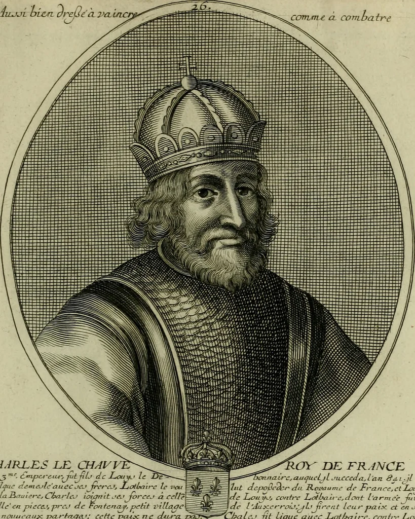 An illustration from Tableaux historiques, ou sont grauez les illustres francois et estrangers de l'un et de l'autre sexe : remarquables par leur naissance et leur fortune, doctrine, pieté, charges et emplois, auec les éloges sommaires contenans leurs noms et leurs qualitez, leurs peres et leurs meres, leurs aages, leurs mariages, les plus belles actions de leur vie et leurs armes blasonnées, 1662, leaf 378
