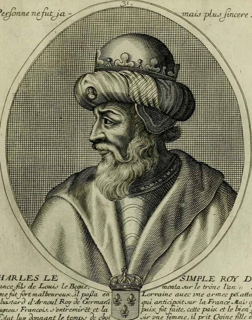 An illustration from Tableaux historiques, ou sont grauez les illustres francois et estrangers de l'un et de l'autre sexe : remarquables par leur naissance et leur fortune, doctrine, pieté, charges et emplois, auec les éloges sommaires contenans leurs noms et leurs qualitez, leurs peres et leurs meres, leurs aages, leurs mariages, les plus belles actions de leur vie et leurs armes blasonnées, 1662, leaf 388