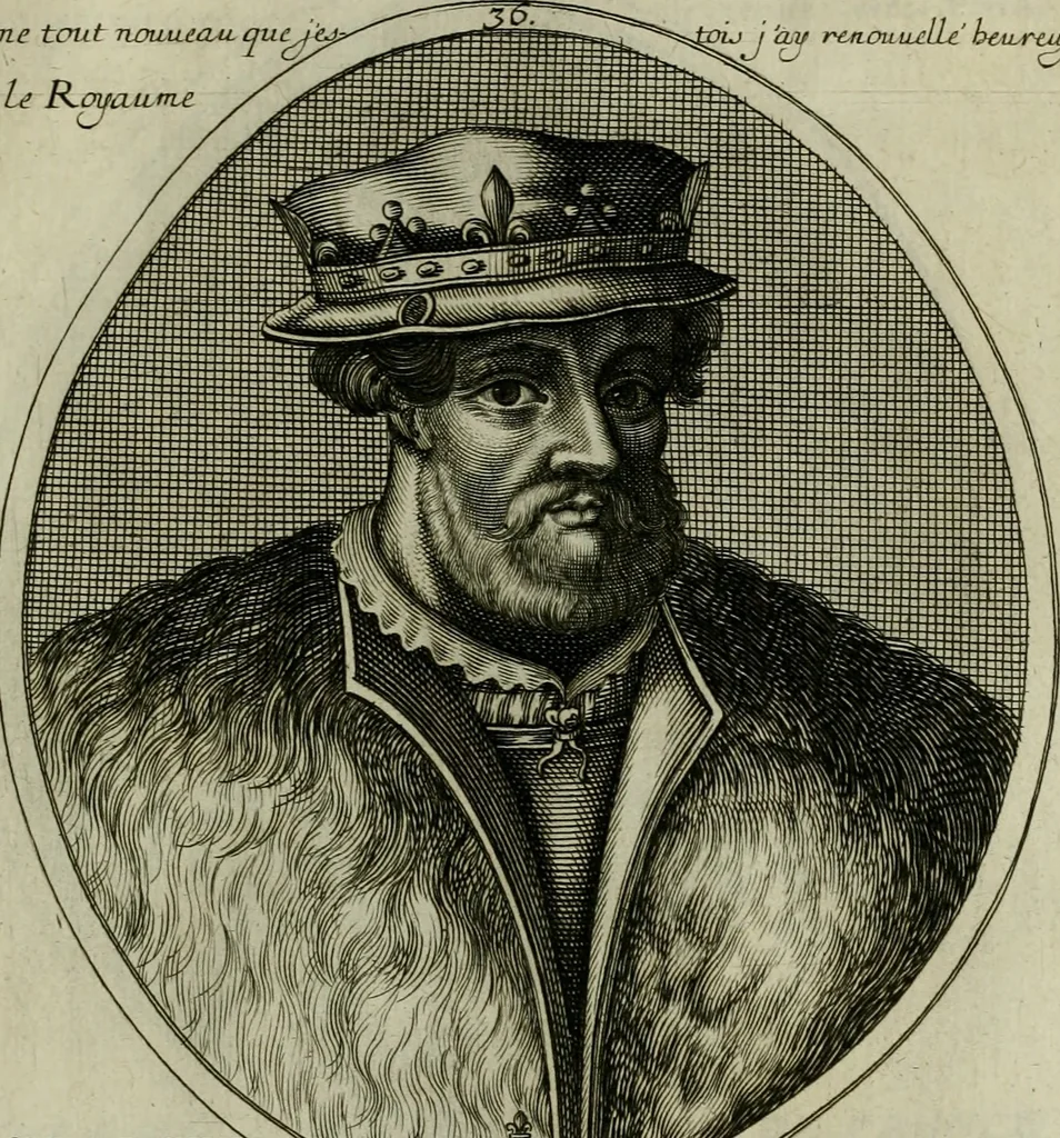 An illustration from Tableaux historiques, ou sont grauez les illustres francois et estrangers de l'un et de l'autre sexe : remarquables par leur naissance et leur fortune, doctrine, pieté, charges et emplois, auec les éloges sommaires contenans leurs noms et leurs qualitez, leurs peres et leurs meres, leurs aages, leurs mariages, les plus belles actions de leur vie et leurs armes blasonnées, 1662, leaf 398