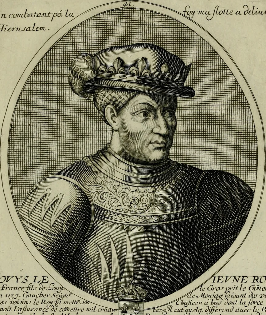 An illustration from Tableaux historiques, ou sont grauez les illustres francois et estrangers de l'un et de l'autre sexe : remarquables par leur naissance et leur fortune, doctrine, pieté, charges et emplois, auec les éloges sommaires contenans leurs noms et leurs qualitez, leurs peres et leurs meres, leurs aages, leurs mariages, les plus belles actions de leur vie et leurs armes blasonnées, 1662, leaf 408