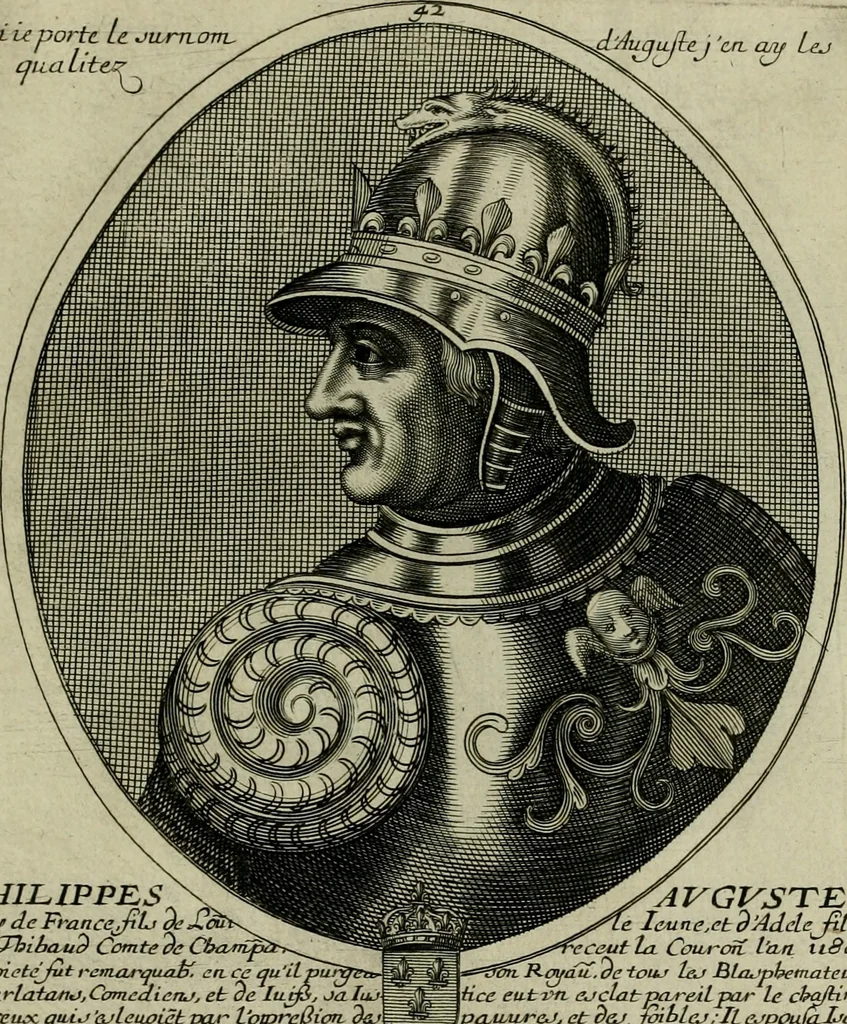 An illustration from Tableaux historiques, ou sont grauez les illustres francois et estrangers de l'un et de l'autre sexe : remarquables par leur naissance et leur fortune, doctrine, pieté, charges et emplois, auec les éloges sommaires contenans leurs noms et leurs qualitez, leurs peres et leurs meres, leurs aages, leurs mariages, les plus belles actions de leur vie et leurs armes blasonnées, 1662, leaf 410